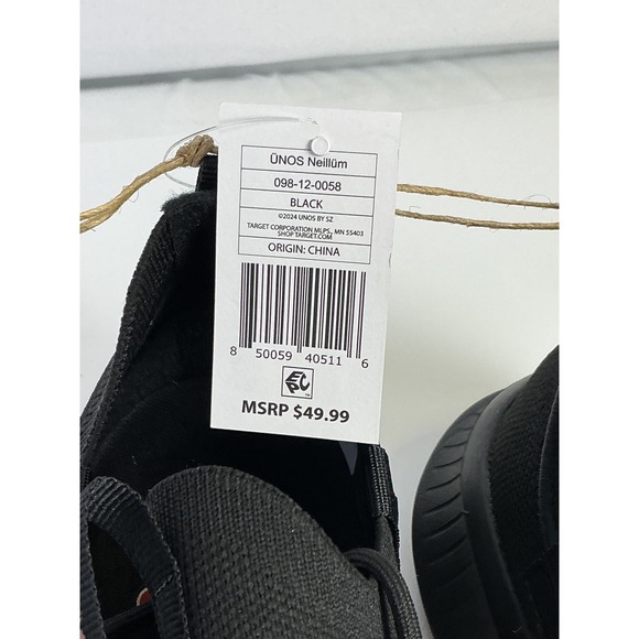ÜNOS Neillüm Black Sneakers Men's 8-9 / Women's 9.5-10.5 Athletic Running Shoes - Picture 7 of 8